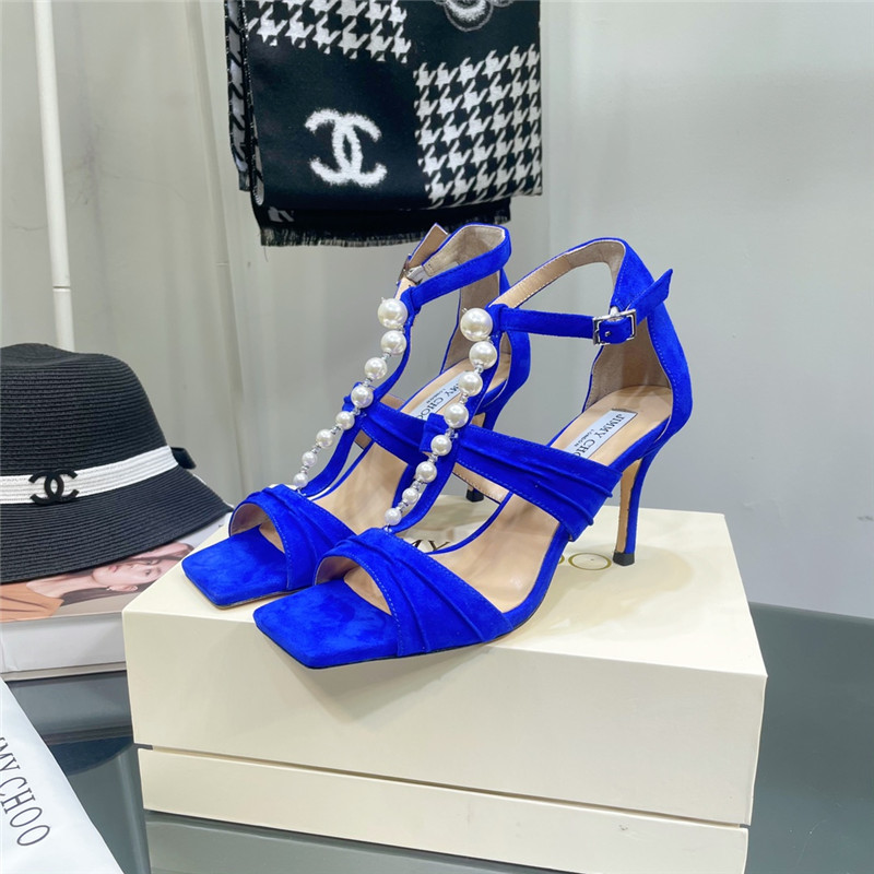 J1m*y Ch00 pearl heel sandals