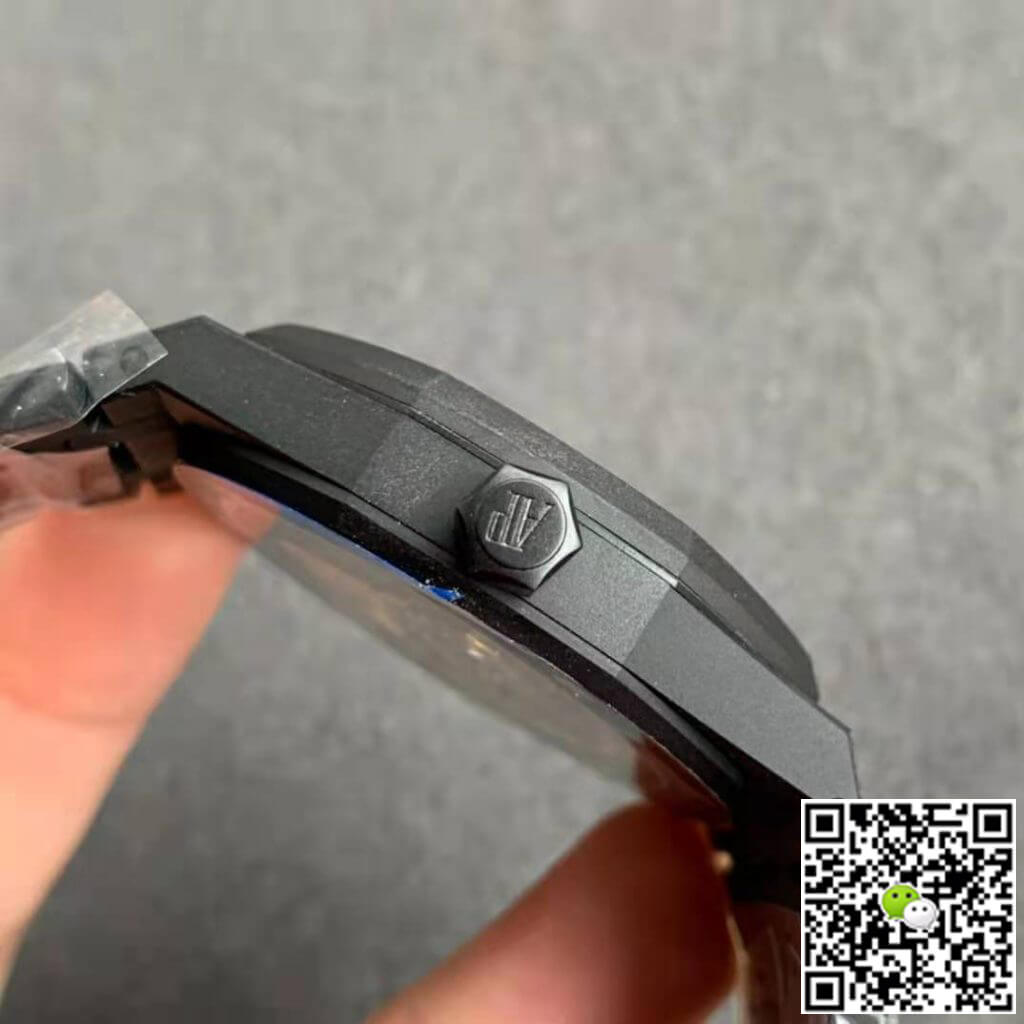 Replica Audemars P1g*et Royal Oak 15500 DLC Version 1:1 Best Edition ZF Factory Black Dial