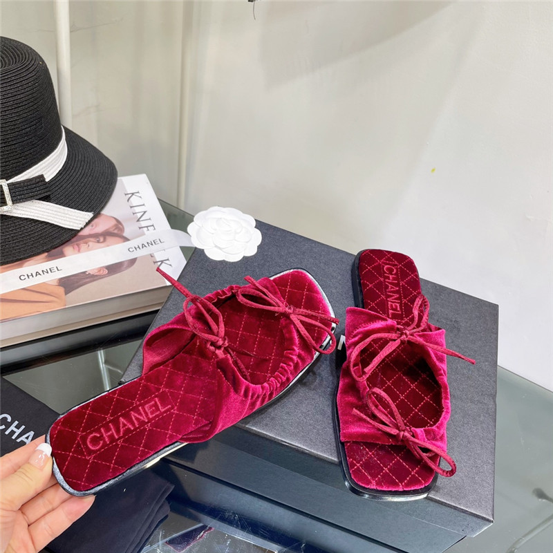 Ch**el Flat Dupes slippers