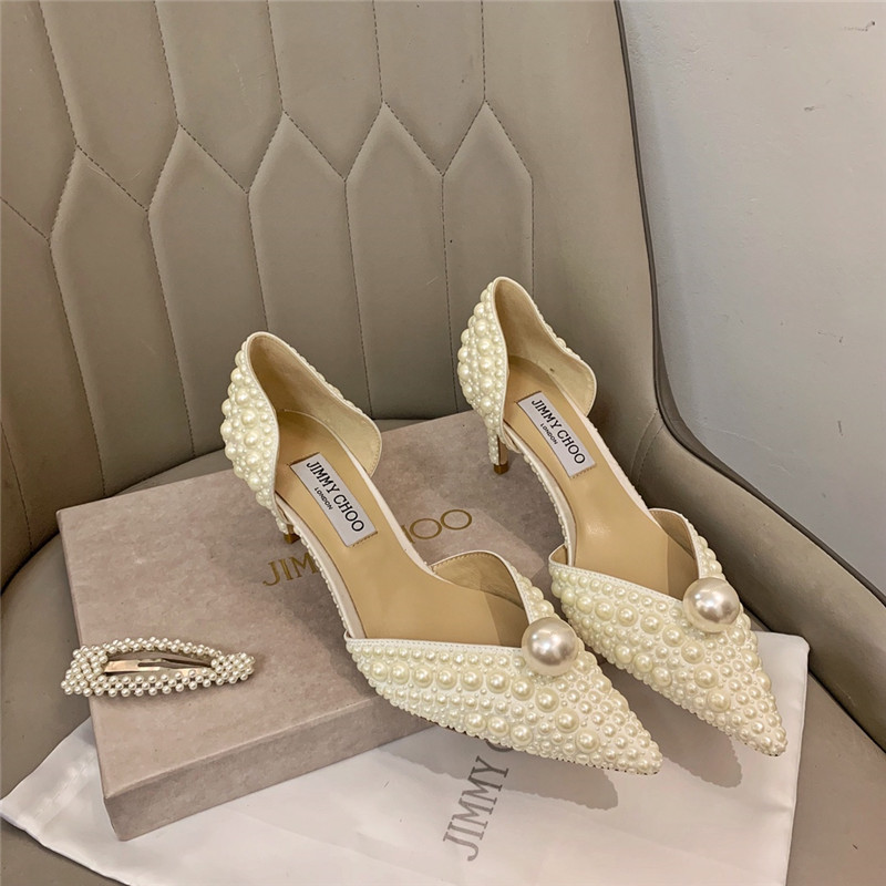 J1m*y Ch00 pearl heels