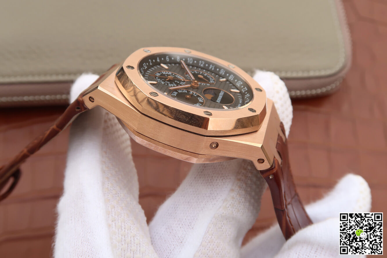 Replica Audemars P1g*et Royal Oak Perpetual Calendar 26574 1:1 Best Edition JF Factory Rose Gold