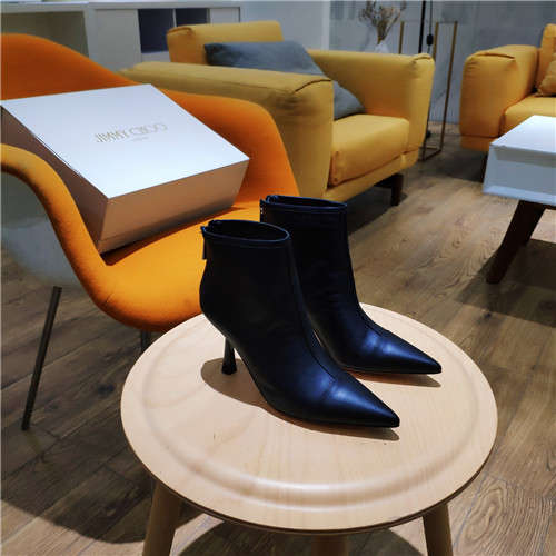 J1m*y Ch00 leather high heel boots