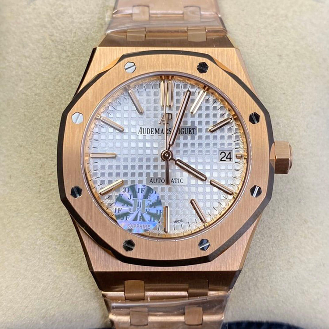 Replica Audemars P1g*et Royal Oak 15450OR.OO.1256OR.01 1:1 Best Edition JF Factory Rose Gold