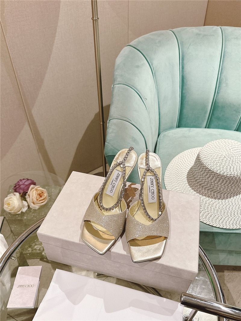 J1m*y Ch00 Pearl Heels Dupe Rhinestone Chain Heels