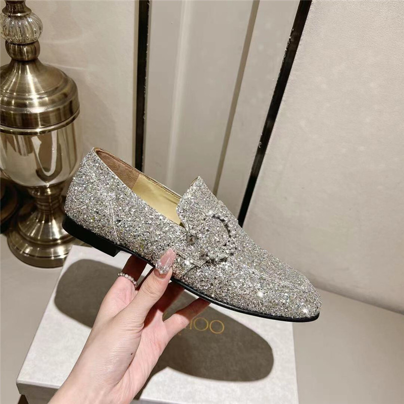 J1m*y Ch00 Deanna Low Heel Loafers