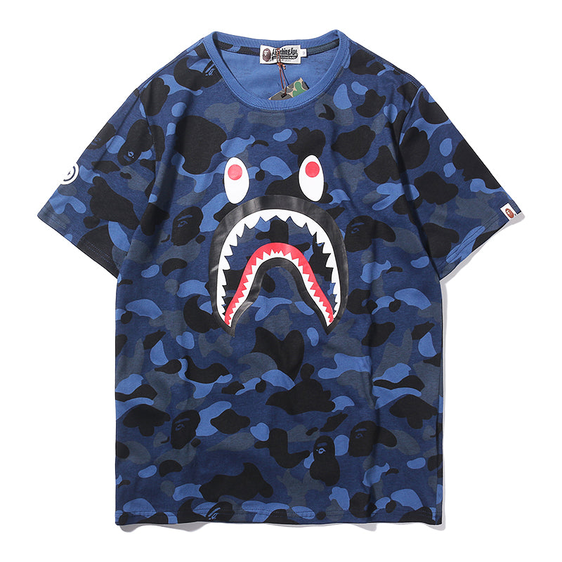 Bape Camo T Shirt Bape Green Blue Purple Grey Classic Cotton Tee 809