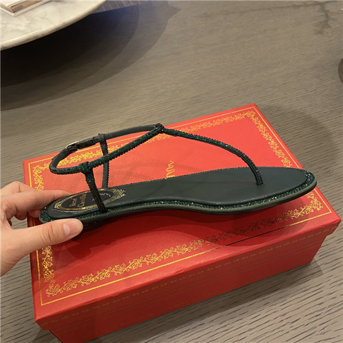 rene caovilla flat sandals