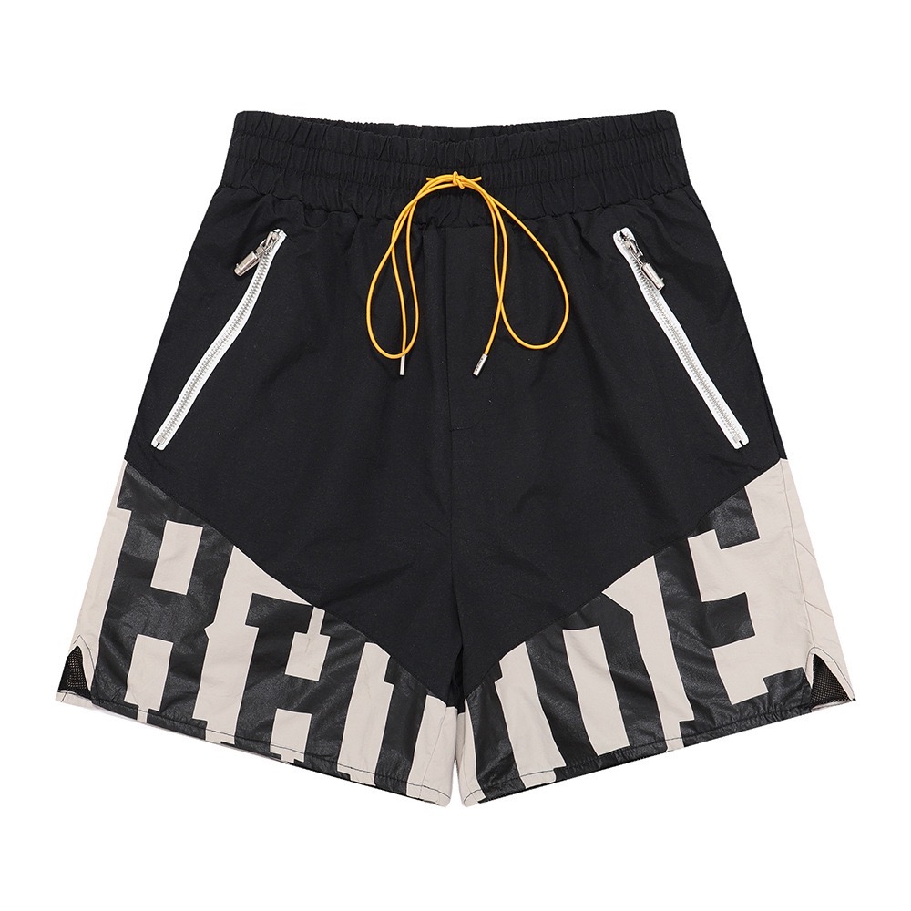Clashing letter drawstring shorts
