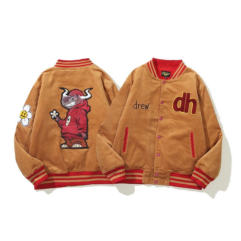 Drew House Corduroy Jacket Baseball Cardigan Sweatshirt