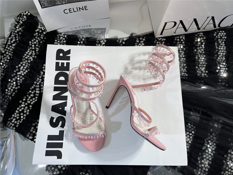 rene caovilla cleo chandelier satin sandals