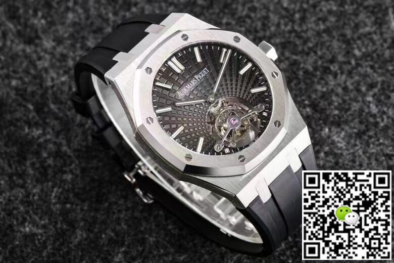 Replica Audemars P1g*et Royal Oak Tourbillon 1:1 Best Edition R8 Factory V3 Black Strap