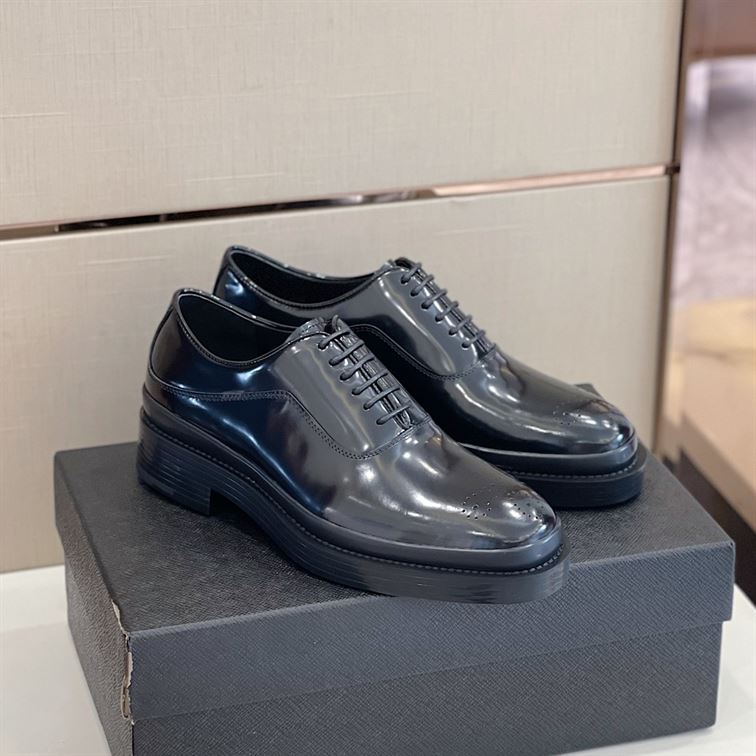 Pra*a MONOLITH BRUSHED LEATHER OXFORD SHOES   PRS040