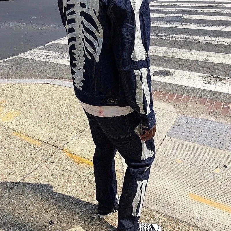 Kapital Bone logo denim jeans Travis Scott