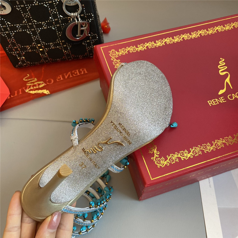 Rene Caovilla Dupe Classic snake wrap sandals