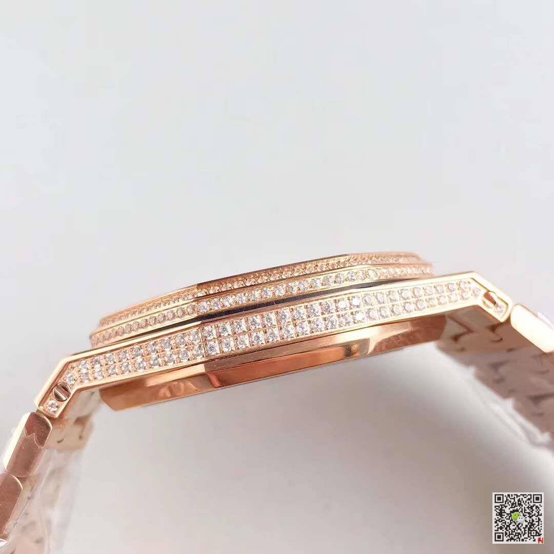 Replica Audemars P1g*et Royal Oak 1:1 Best Edition Swiss ETA3120 Full D1am0nd Stainless Steel Bracelet