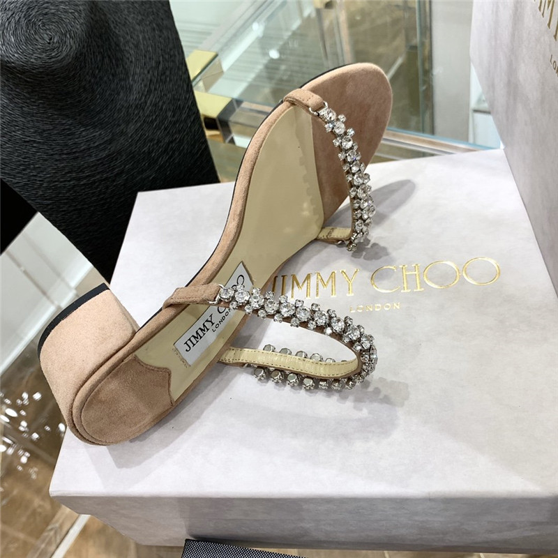 J1m*y Ch00 Pearl Heels Dupe Rhinestone Low Heel Sandals