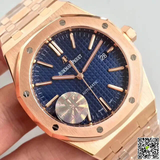 Replica Audemars P1g*et Royal Oak 15400OR.OO.1220OR.03 1:1 Best Edition JF Factory Blue Dial
