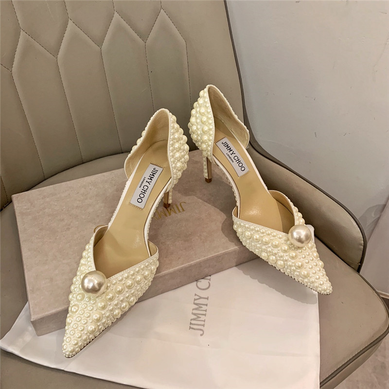 J1m*y Ch00 Pearl Heels Dupe pearl heels