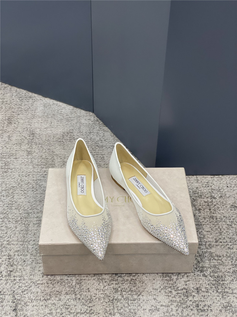 J1m*y Ch00 jc mesh hot D1am0nd high-heeled shoes