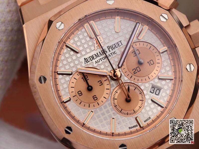 Replica Audemars P1g*et Royal Oak Chronograph 26331OR.OO.1220OR OM Factory 1:1 Best Edition Swiss ETA7750 White Dial