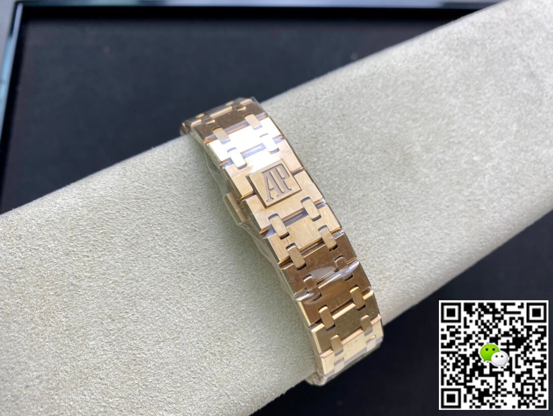 Replica Audemars P1g*et Royal Oak 67650OR.OO.1261OR.01 1:1 Best Edition JF Factory White Dial Swiss Quartz