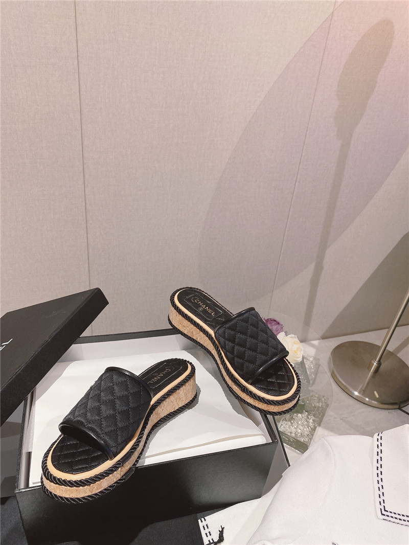 Ch**el flat platform slippers