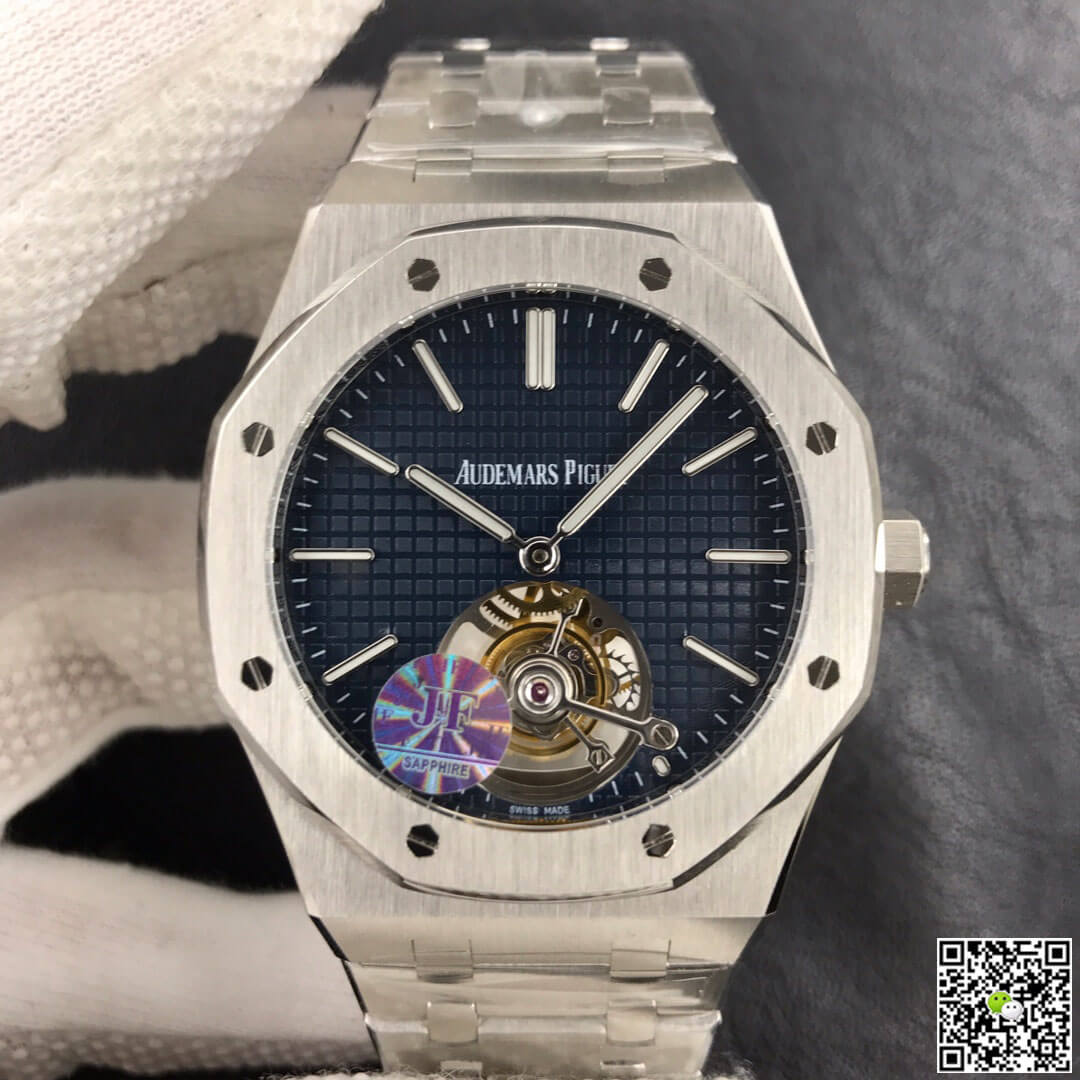 Replica Audemars P1g*et Royal Oak Tourbillon 26510ST.OO.1220ST.01 1:1 Best Edition JF Factory Blue Dial