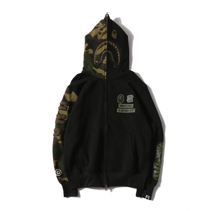 Bape x Undefeated Camo Black Hoodie