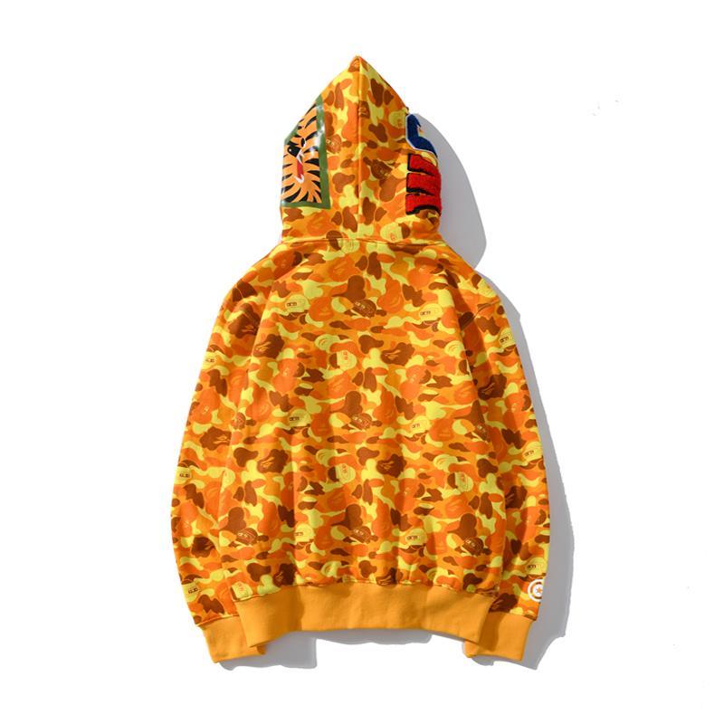 Bape x PUBG Shark Pullover Hoodie Camo Yellow
