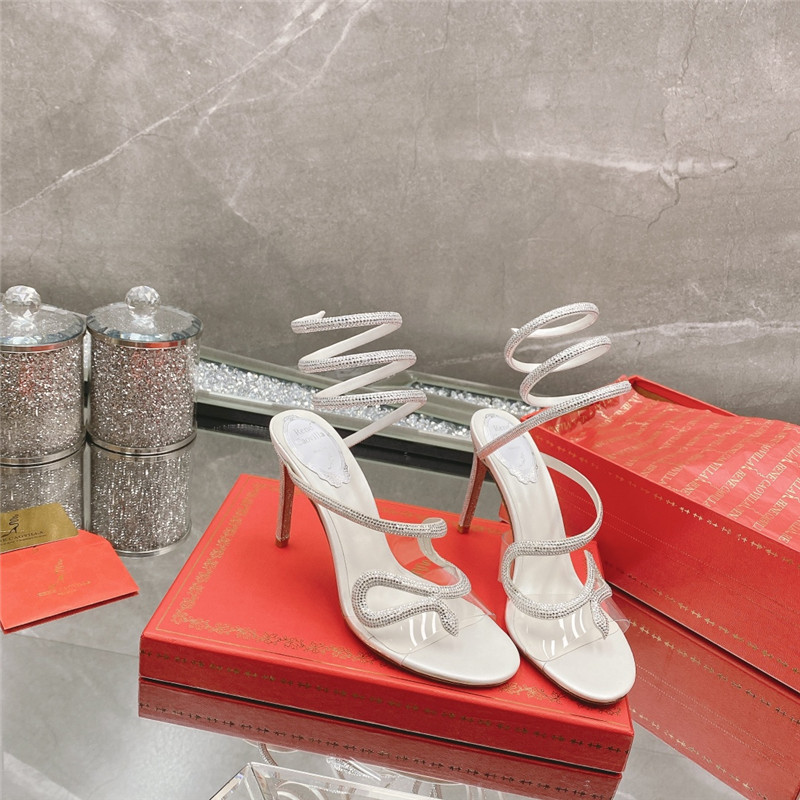 Rene Caovilla Heels Dupe snake crystal high heel sandals