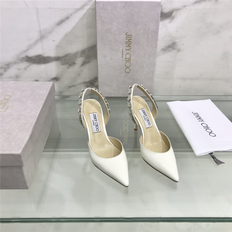 J1m*y Ch00 Pearl Heels Dupe rhinestone heeled sandals