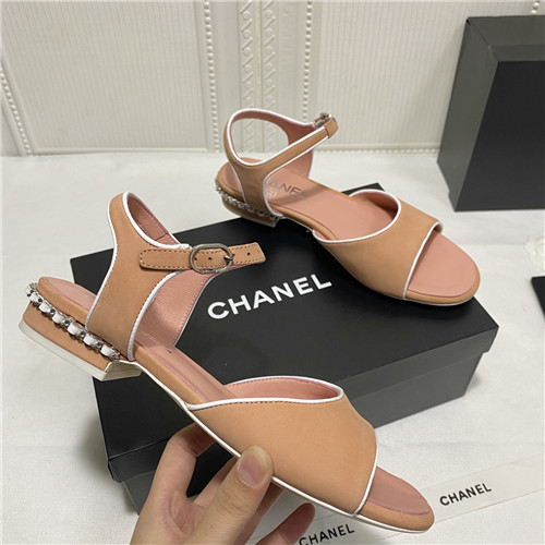 Ch**el flat sandals womens