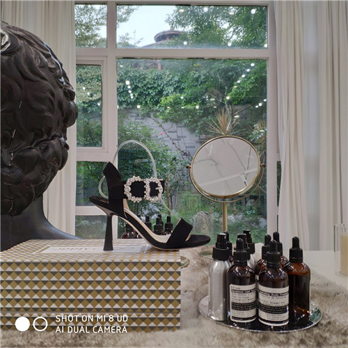 J1m*y Ch00 crystal high heel sandals