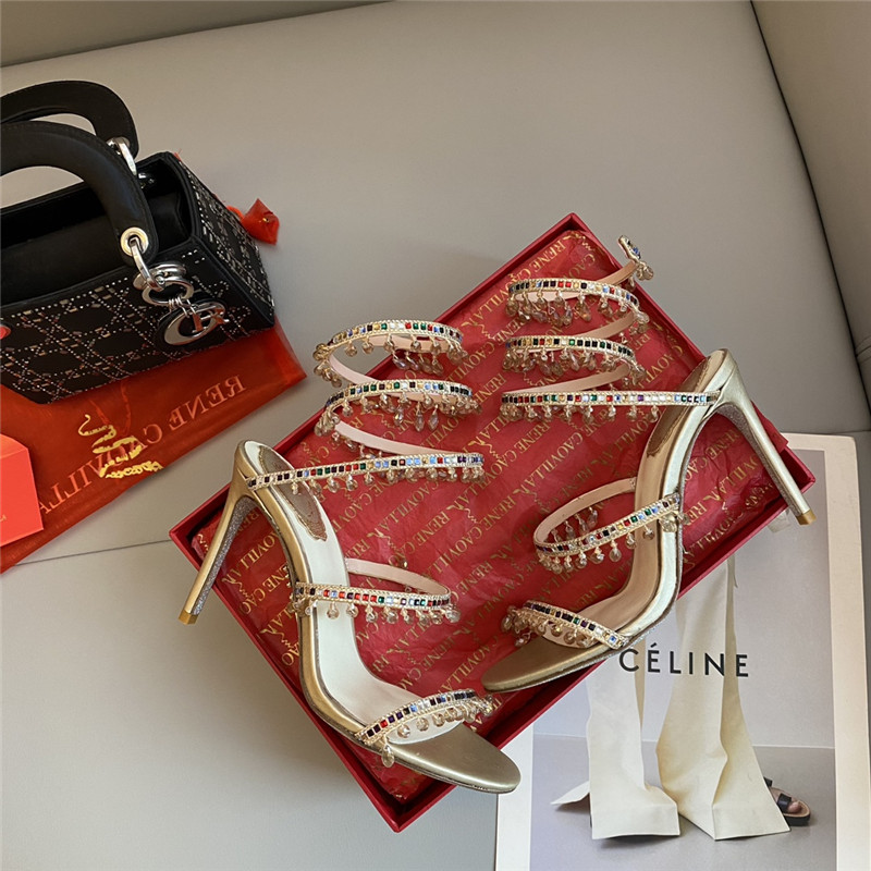 Rene Caovilla Dupe Classic snake wrap sandals