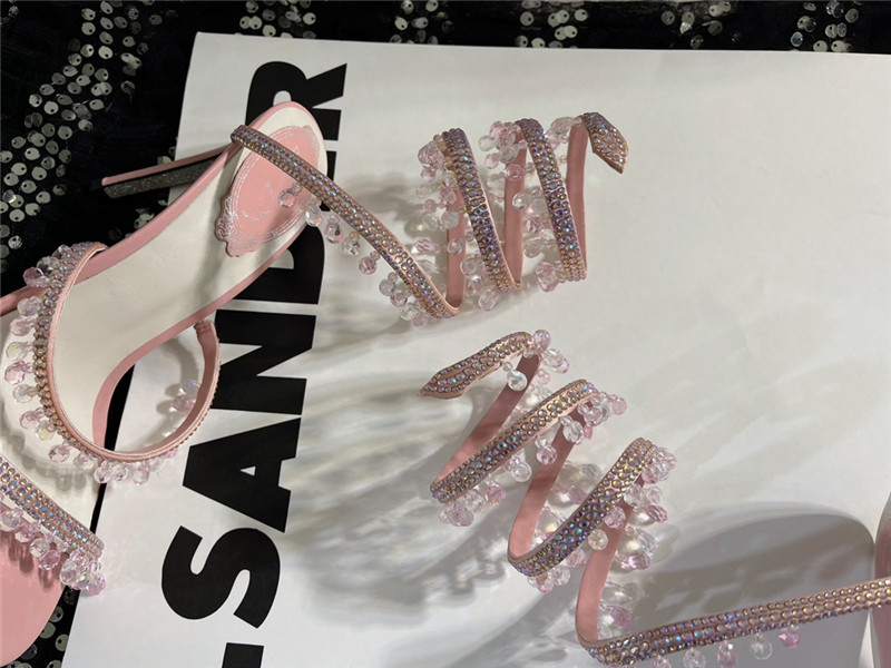 rene caovilla cleo chandelier satin sandals