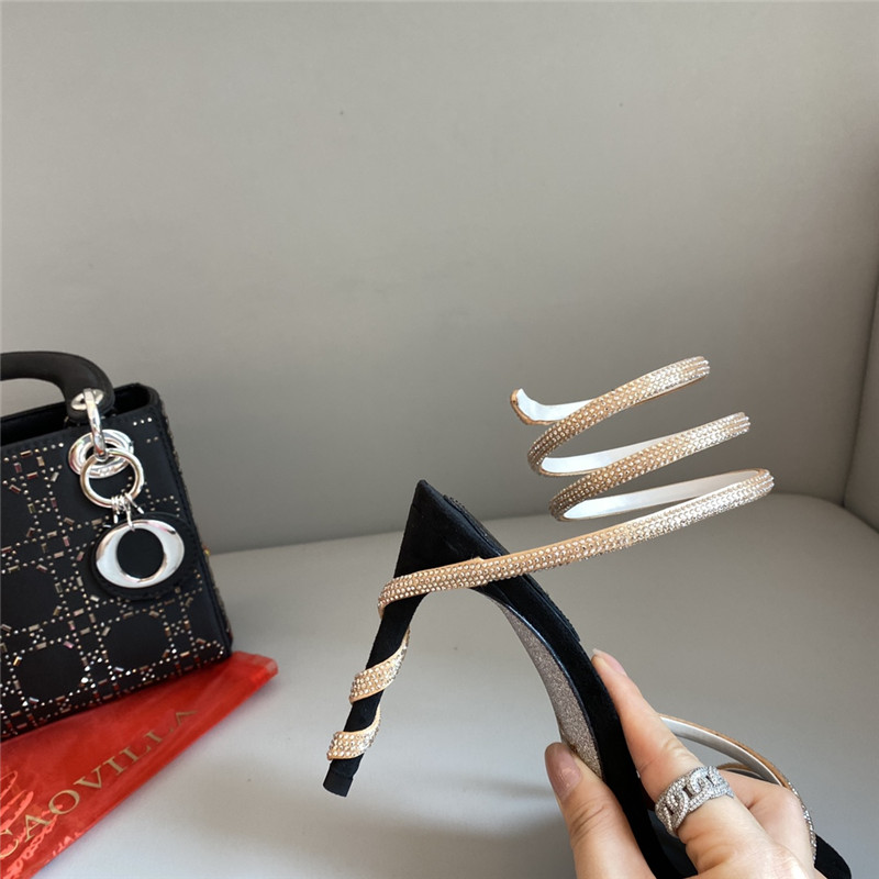 Rene Caovilla Dupe Snake Band Sandals