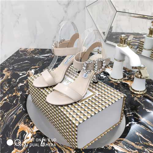J1m*y Ch00 crystal high heel sandals