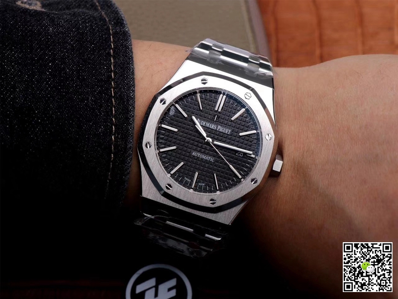 Replica Audemars P1g*et Royal Oak 15400ST.OO.1220ST.01 1:1 Best Edition ZF Factory Black Dial Swiss ETA3120