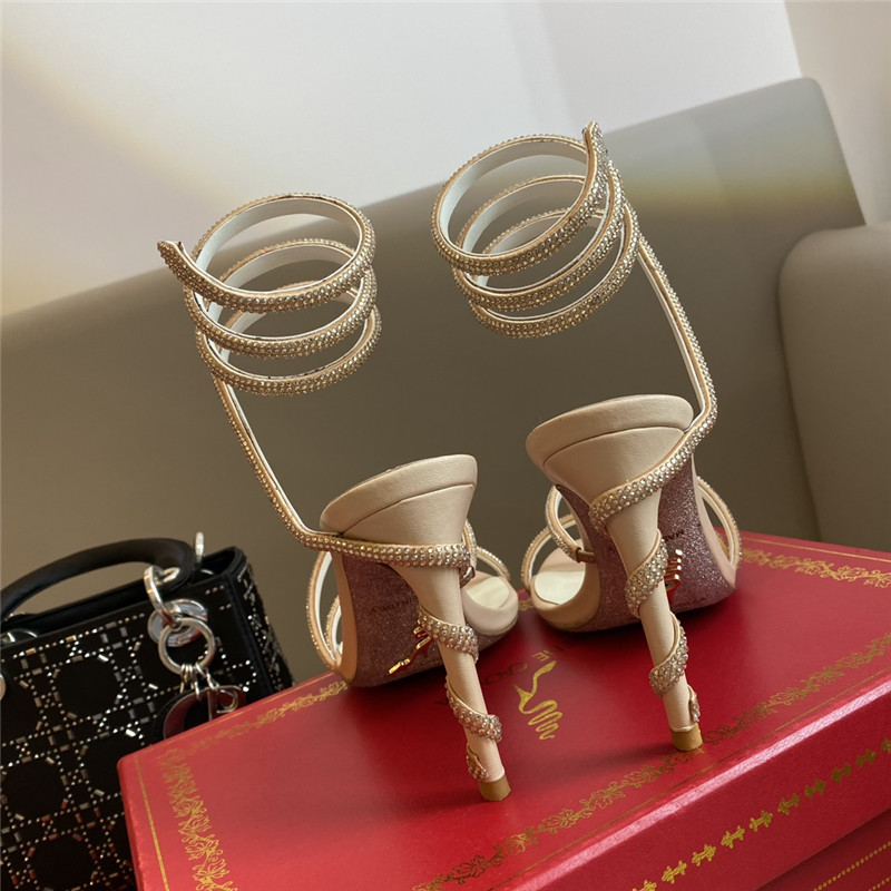 Rene Caovilla Dupe Snake Band Sandals