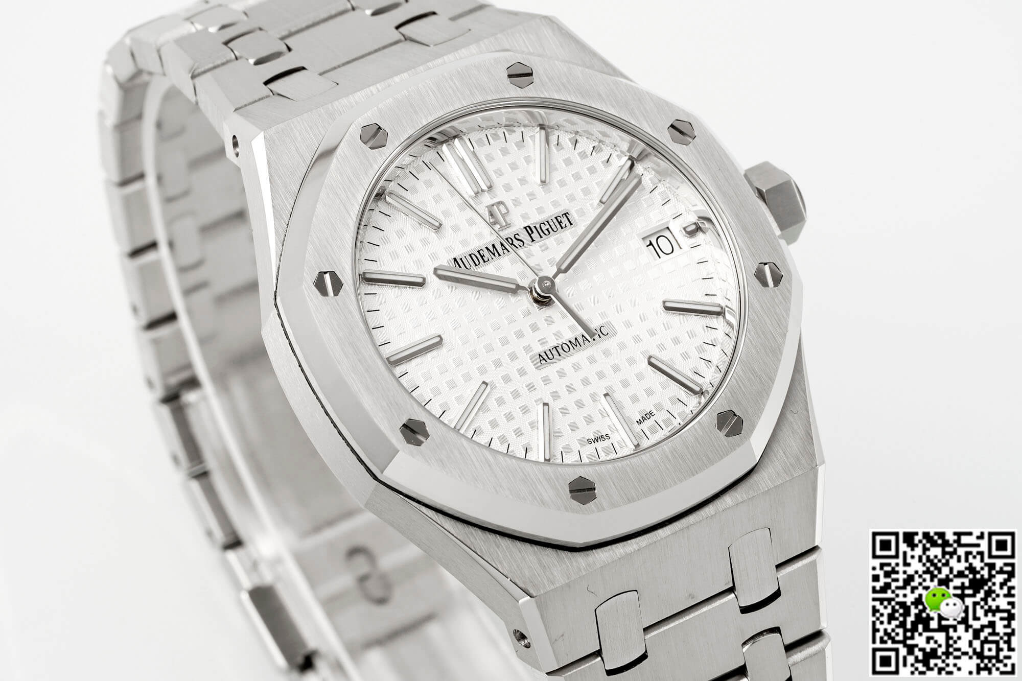 Replica Audemars P1g*et Royal Oak 15450ST.OO.1256ST.01 1:1 Best Edition APS Factory Silver Dial