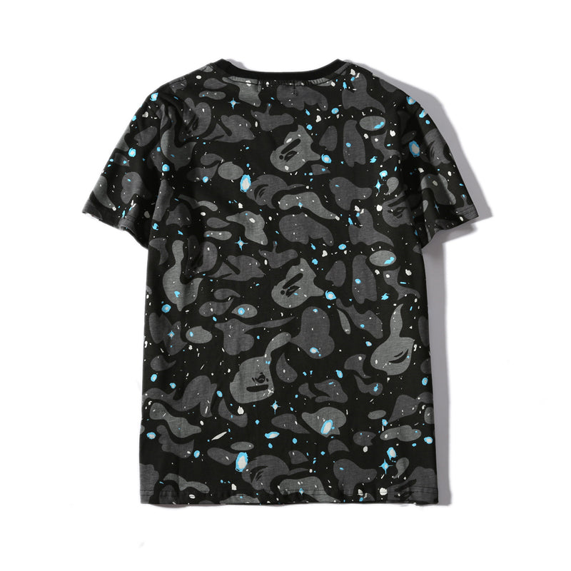 Bape Camo Shark T Shirt Bape Black Luminous Cotton Tee 1173