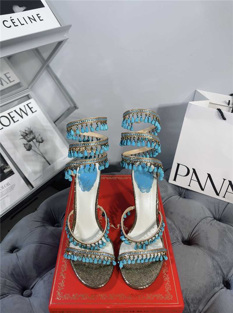 Rene Caovilla Heels Dupe janelle serpentine twine heeled sandals