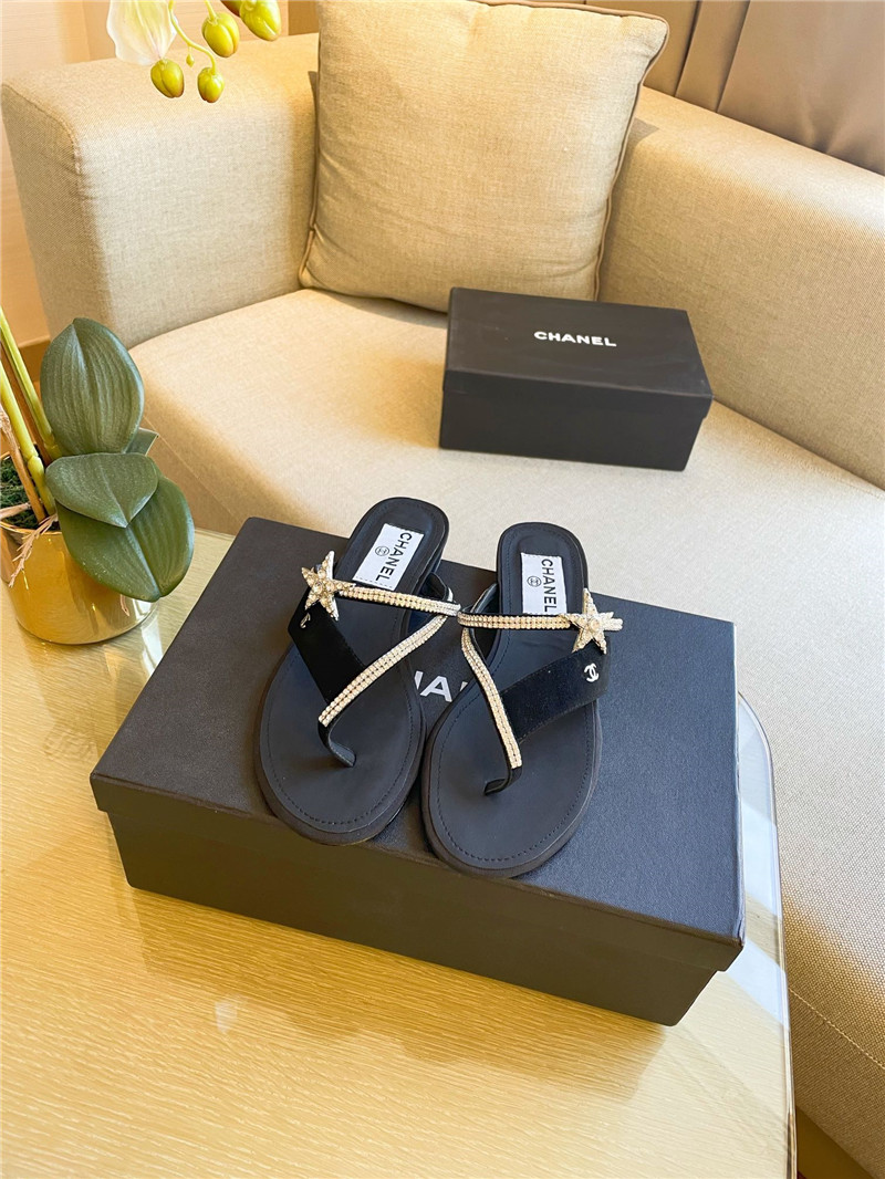 Ch**el Flat Dupes slippers