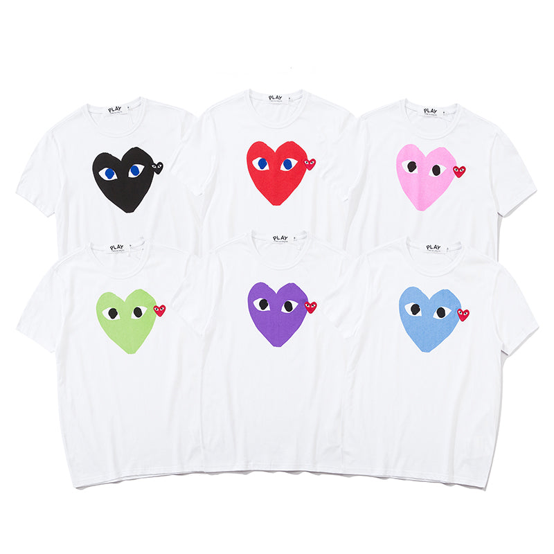 Comme Des Garcons Play Double Heart T Shirt 2303