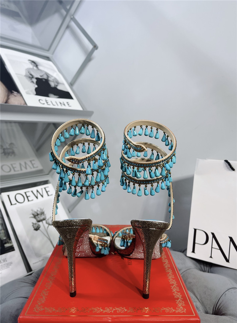 Rene Caovilla Heels Dupe janelle serpentine twine heeled sandals