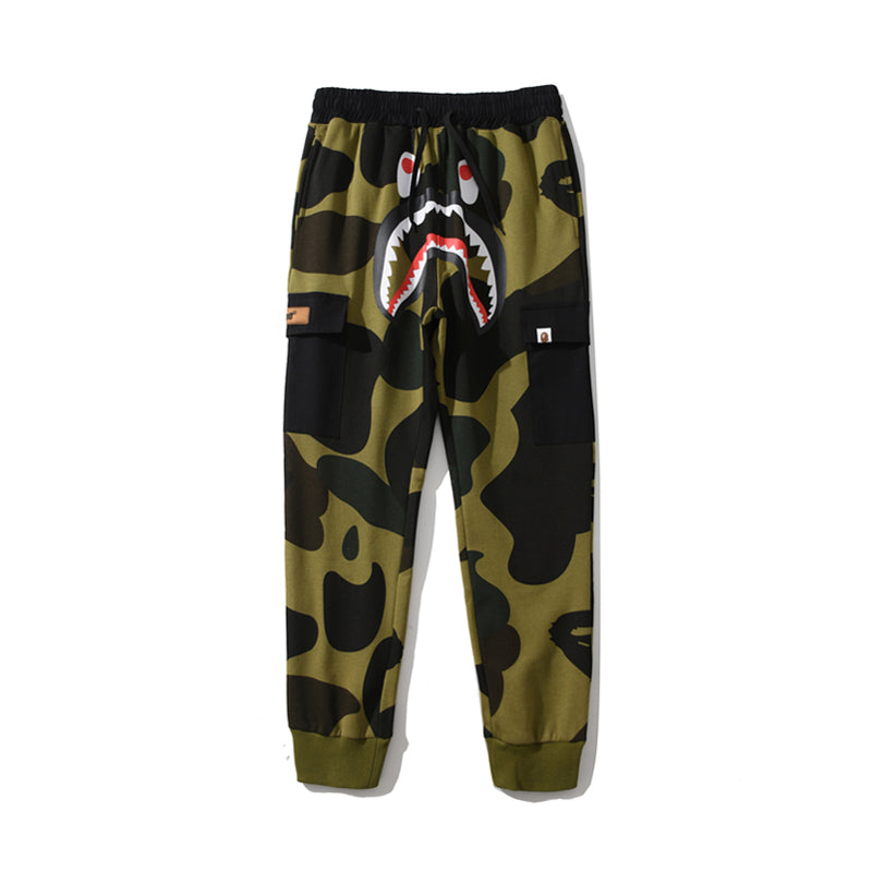 BAPE Camo Track Pants Sweatpants Green Yellow HDCP8732
