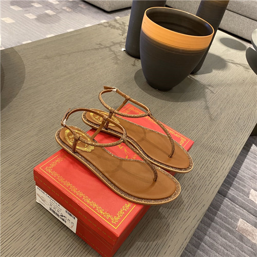 rene caovilla flat sandals