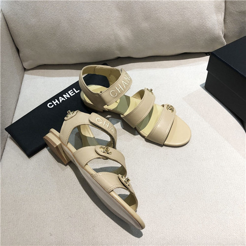 Ch**el flat sandals womens