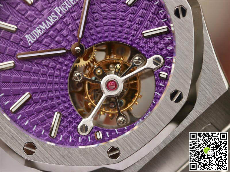 Replica Audemars P1g*et Royal Oak Tourbillon 26522ST.OO.1220ST.01 R8 Factory 1:1 Best Edition Swiss Tourbillon Purple Dial