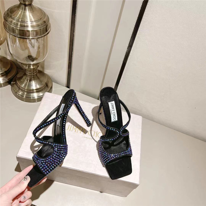 J1m*y Ch00 hot D1am0nd series high-heeled sandals